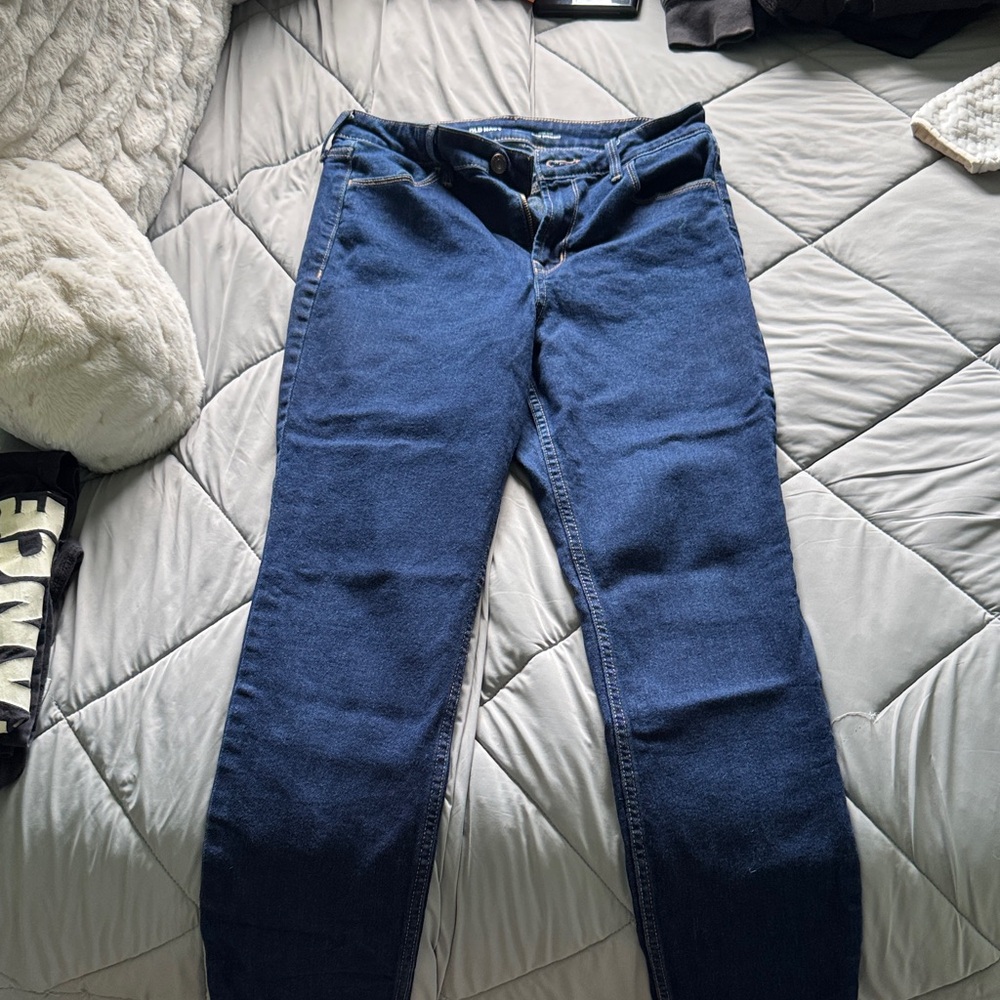 Old Navy Women's Straight Leg Jeans - Dark Blue